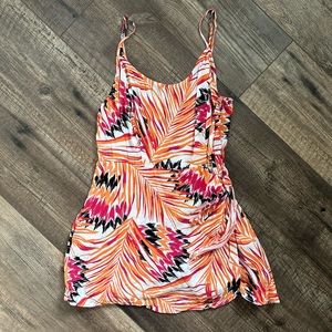 Palm print summer romper